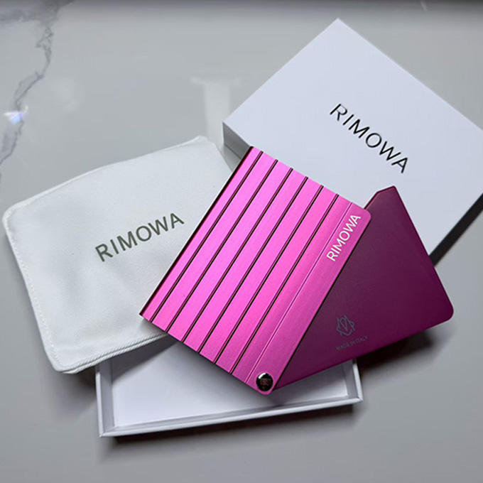 rimowa original grooved aluminum card holder